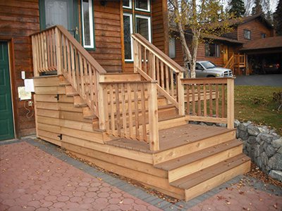 Custom deck and Stairs Anchorgae Design and Build Contractors Titan LLC