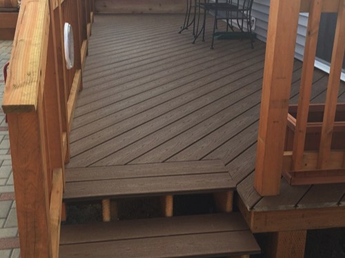 Custom Trex Deck and Steps Anchorage Residential Design and Build Titan LLC